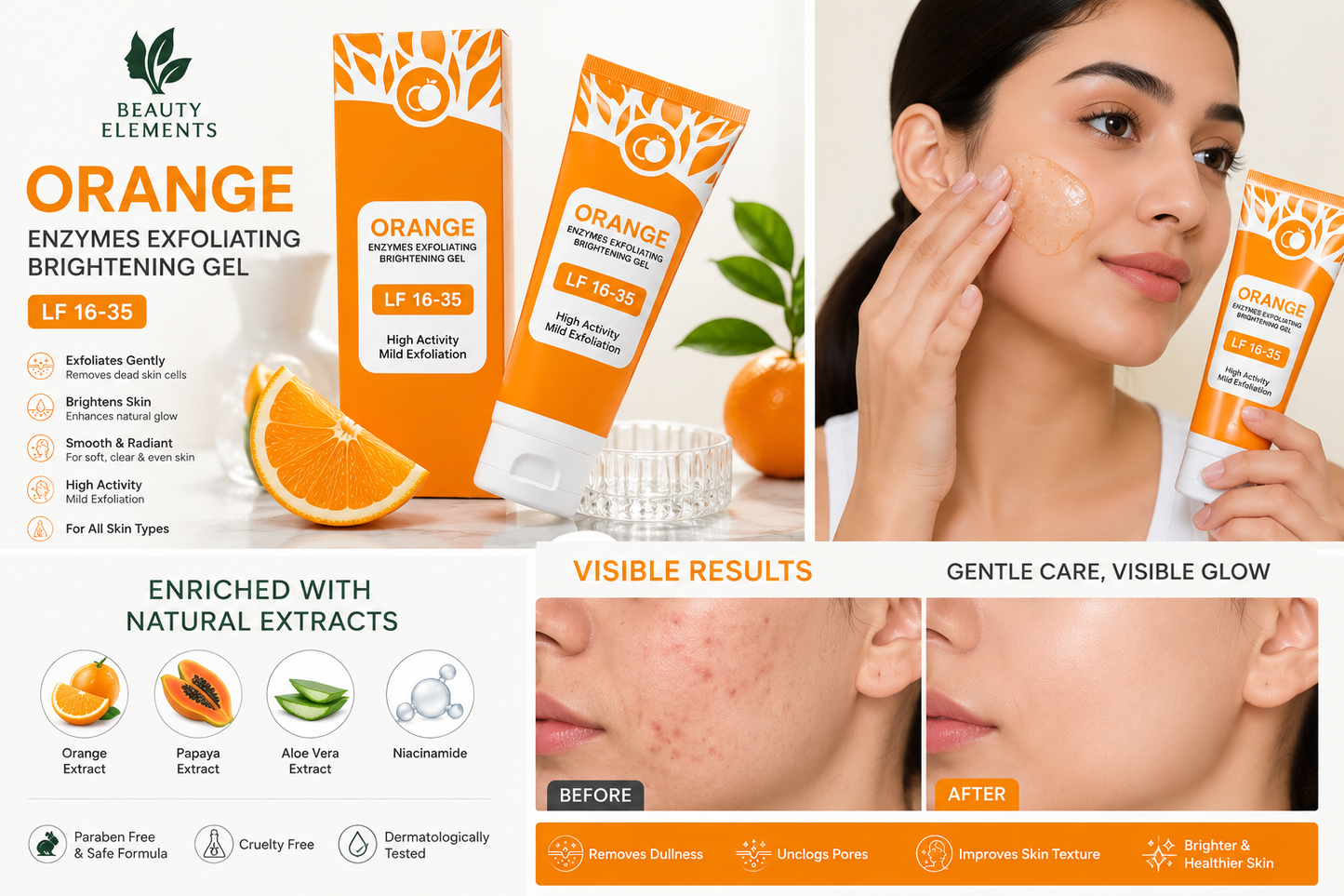 ORANGE ENZYMES EXFOLIATING BRIGHTENING GEL